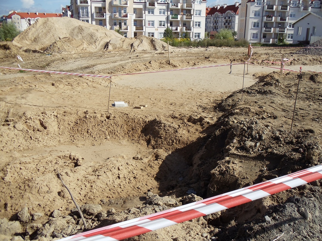 Plac budowy kościoła św. Mateusza w Olsztynie w 2013 roku